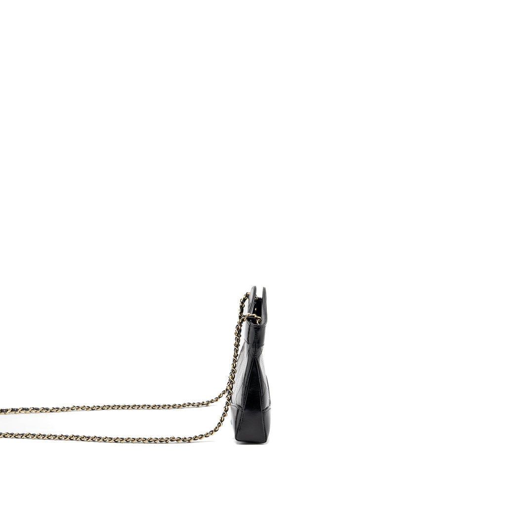 Chanel 24C mini 31 clutch with chain shiny calfskin black L (microchip)