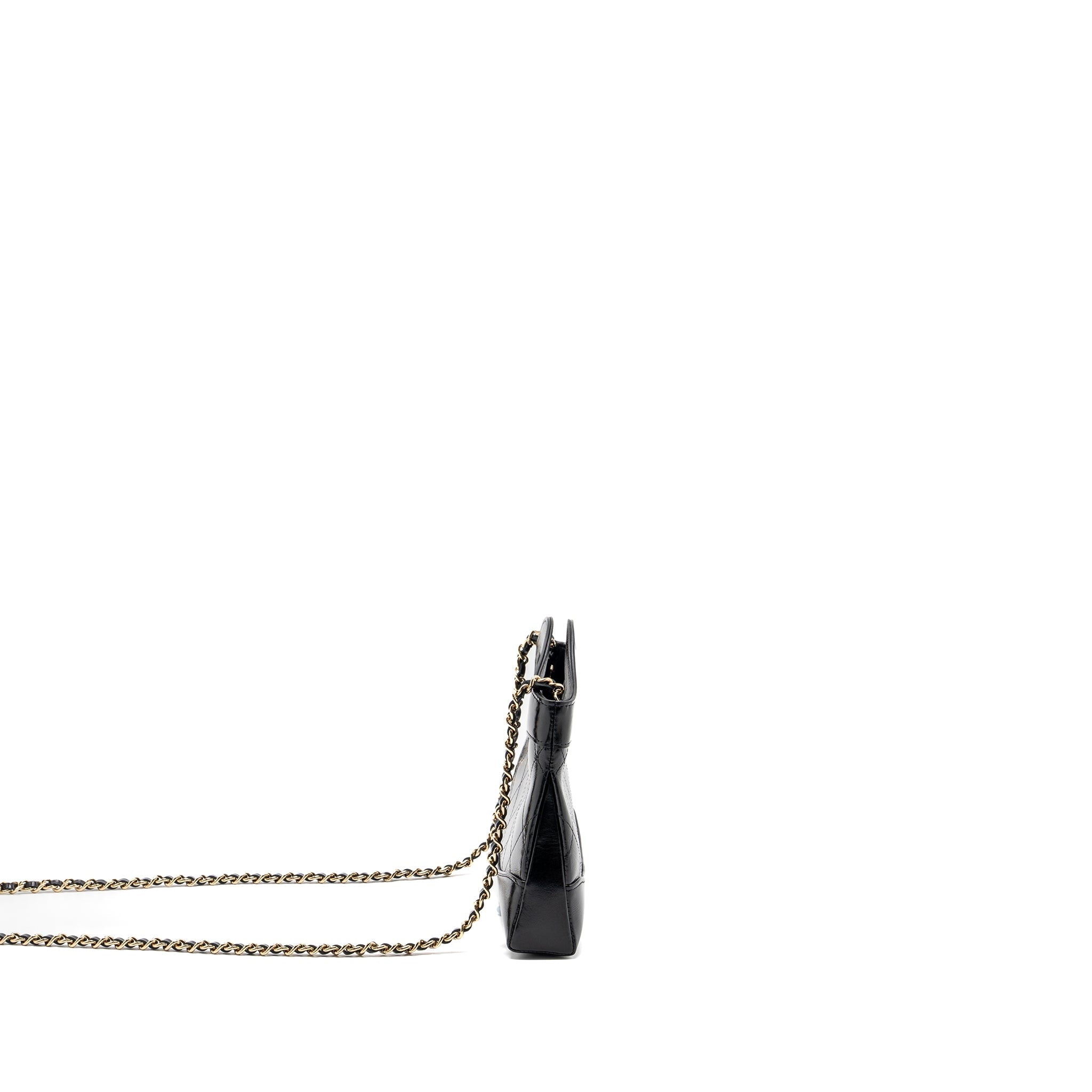Chanel 24C mini 31 clutch with chain shiny calfskin black L (microchip)
