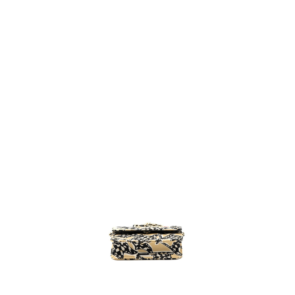 Chanel Mini Clutch With Chains Fabric Multicolour L(microchip)