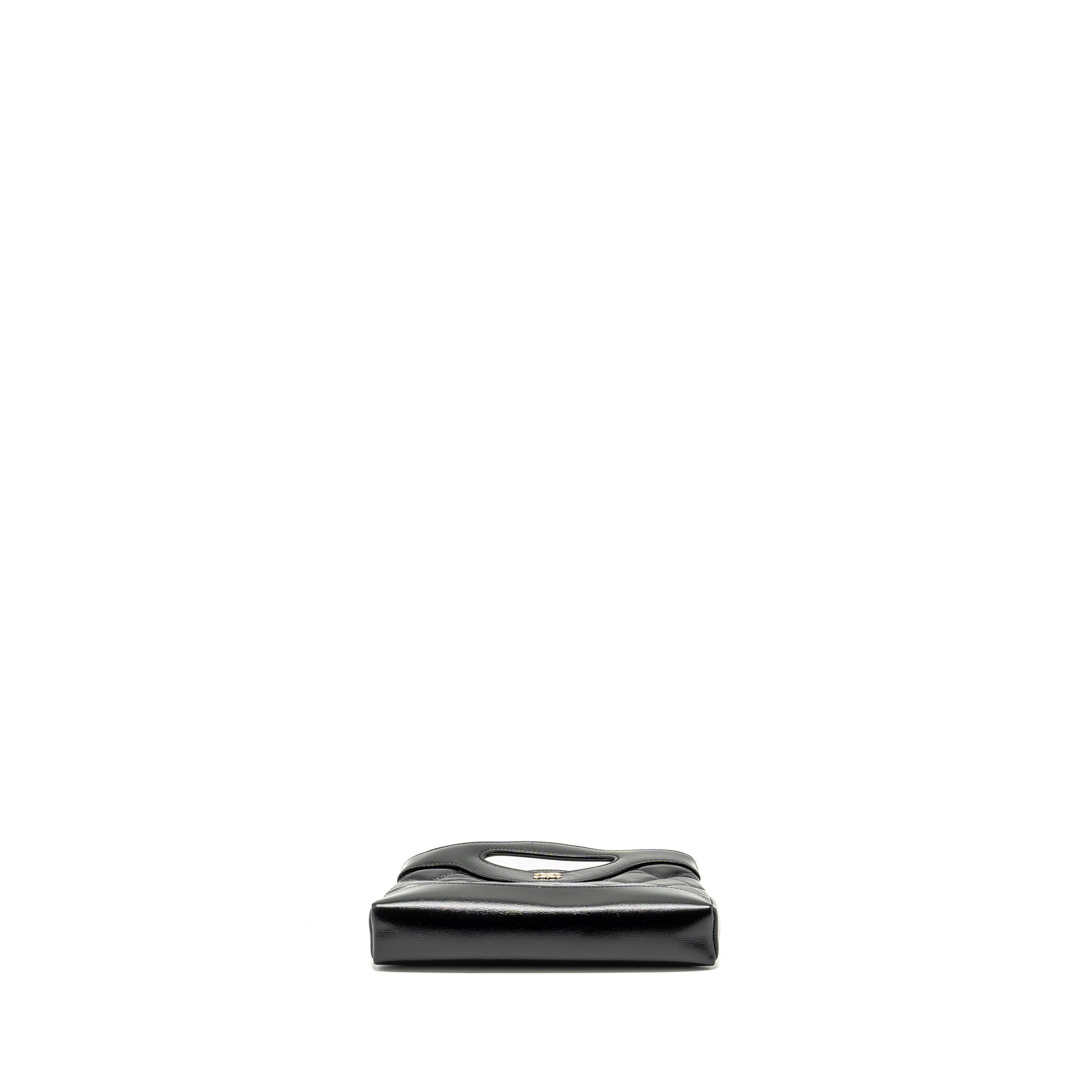CHANEL 24S Mini 31 Clutch with Chain Shiny Lambskin Black L (microchip)