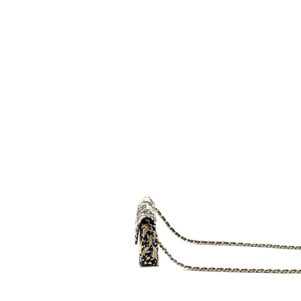Chanel Mini Clutch With Chains Fabric Multicolour L(microchip)