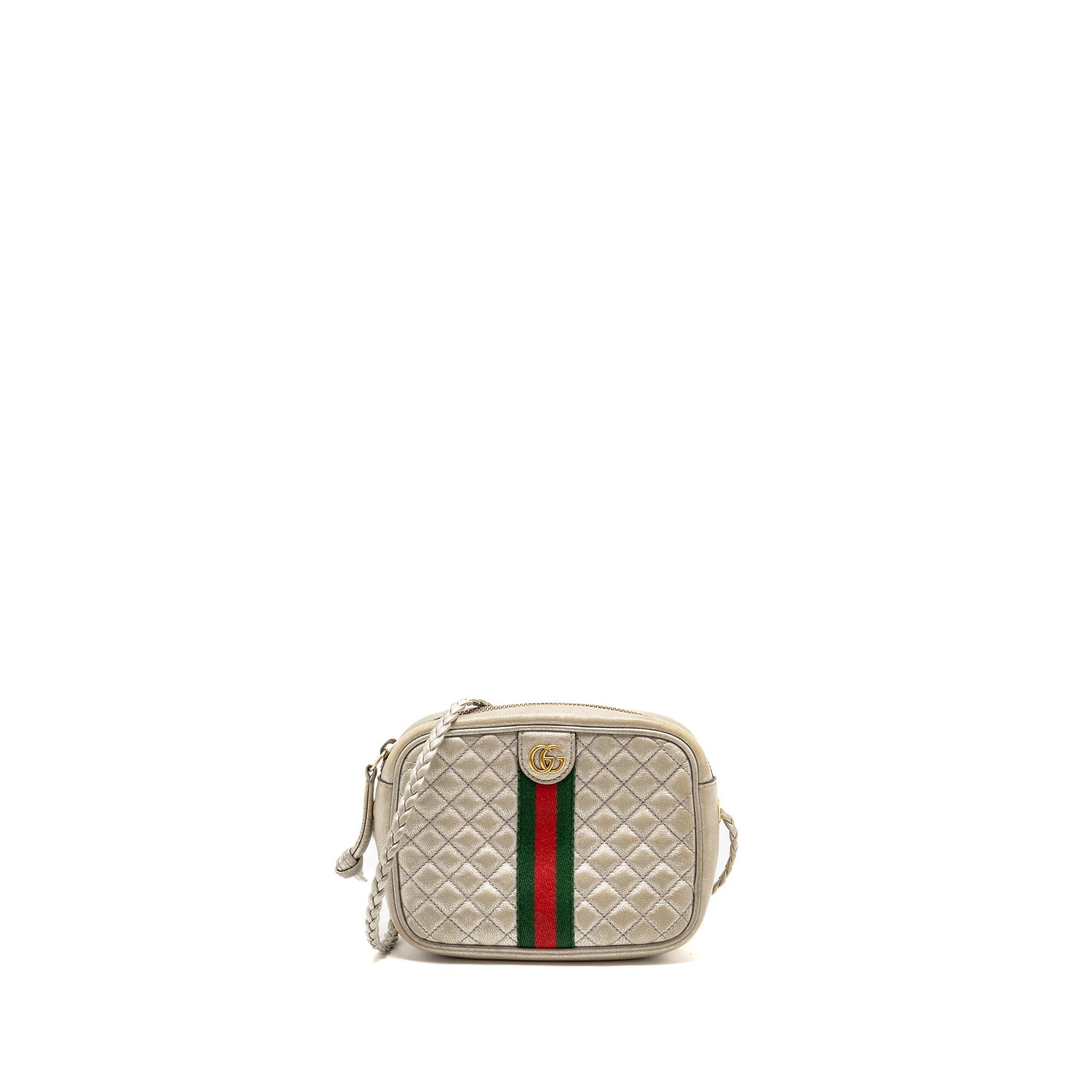 Gucci GG Ophidia Crossbody Bag Calfskin Metallic Silver