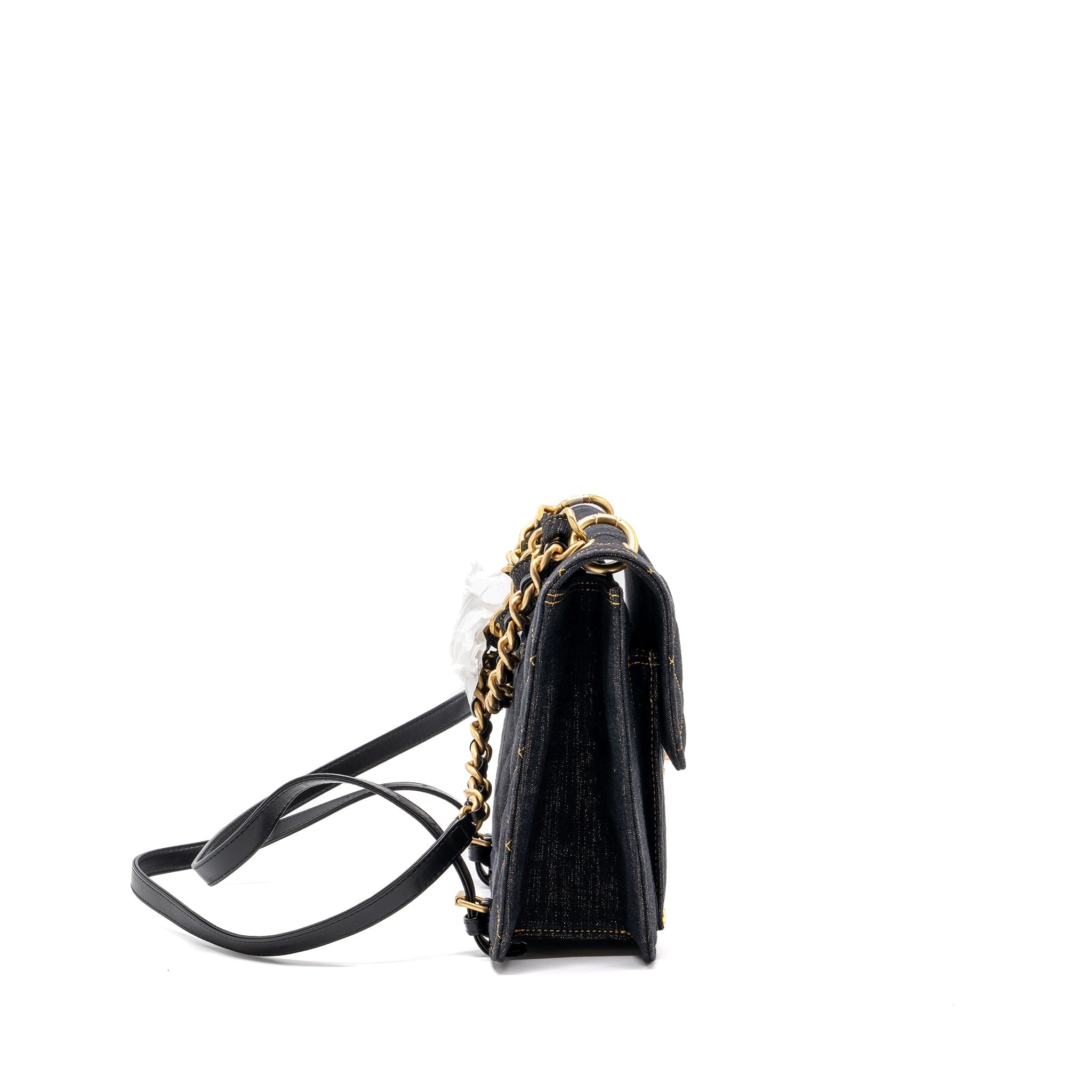 Chanel 23S flap backpack denim dark blue Brushed  (microchip)
