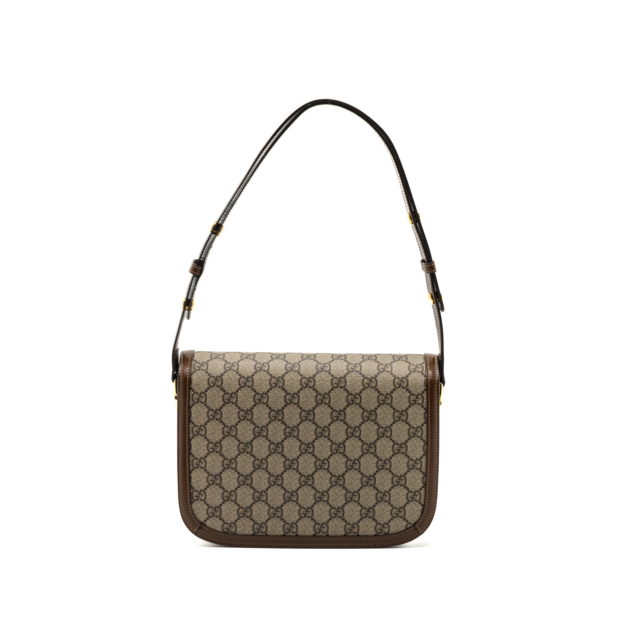 Gucci Horsebit 1955 Shoulder Bag GG Supreme Canvas/ Leather Brown
