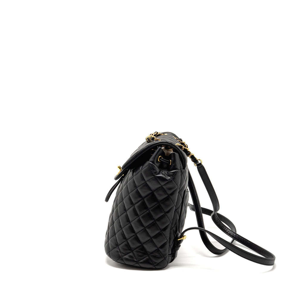 Chanel Urban Spirit Flap Backpack Lambskin Black