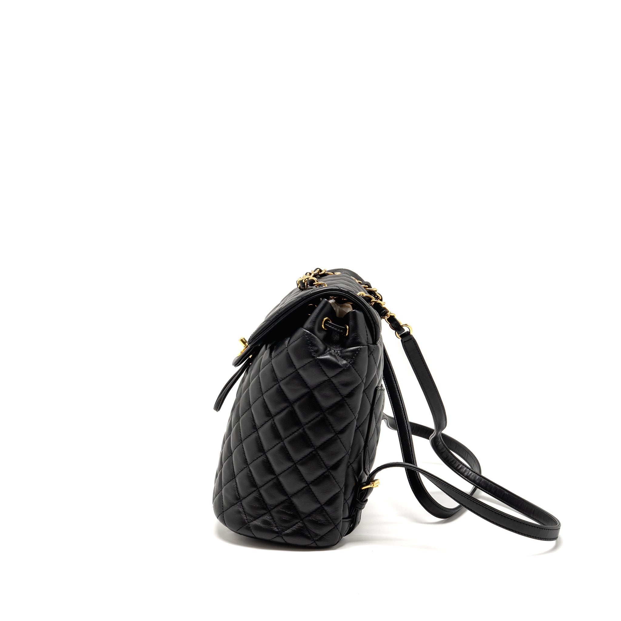 Chanel Urban Spirit Flap Backpack Lambskin Black
