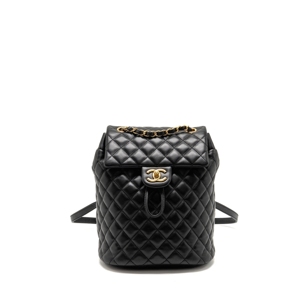 Chanel Urban Spirit Flap Backpack Lambskin Black