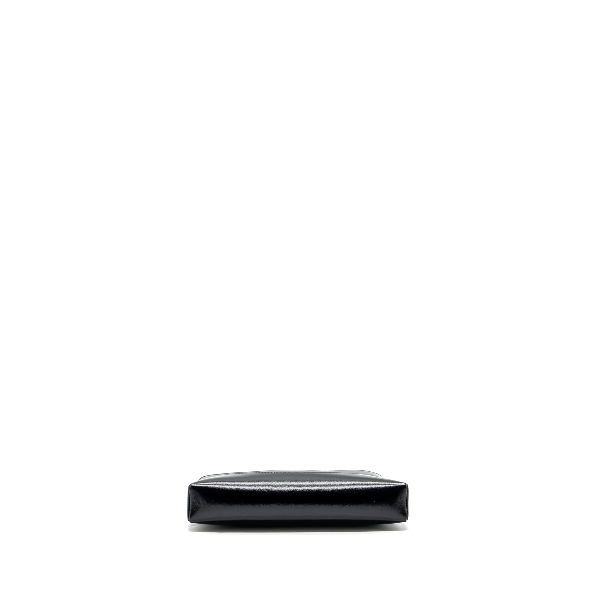Chanel 24c mini 31 clutch with chain shiny calfskin black L (microchip)