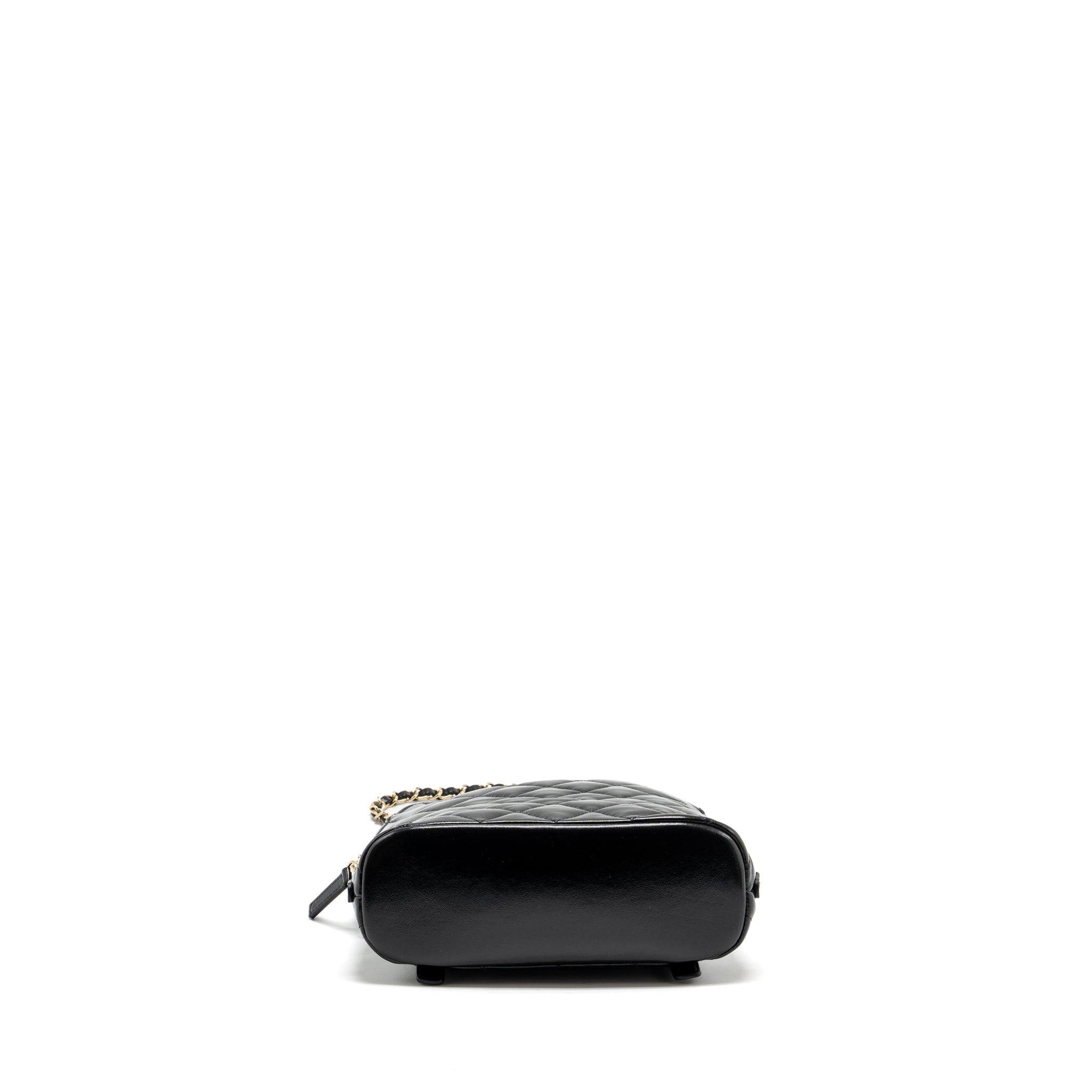 Chanel 22A Mini Backpack Patent Black L (microchip)