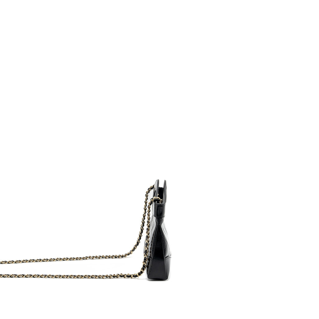 Chanel 24c mini 31 clutch with chain shiny calfskin black L (microchip)
