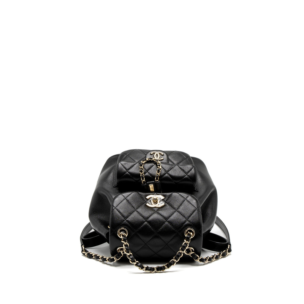 Chanel 23C Duma Mini Backpack Calfskin Black L (Microchip)