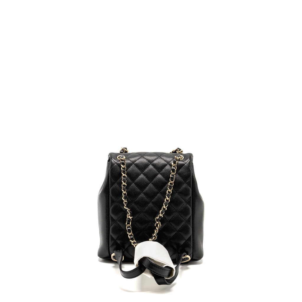 Chanel Triple Pack Duma Backpack Caviar Black L (Microchip)