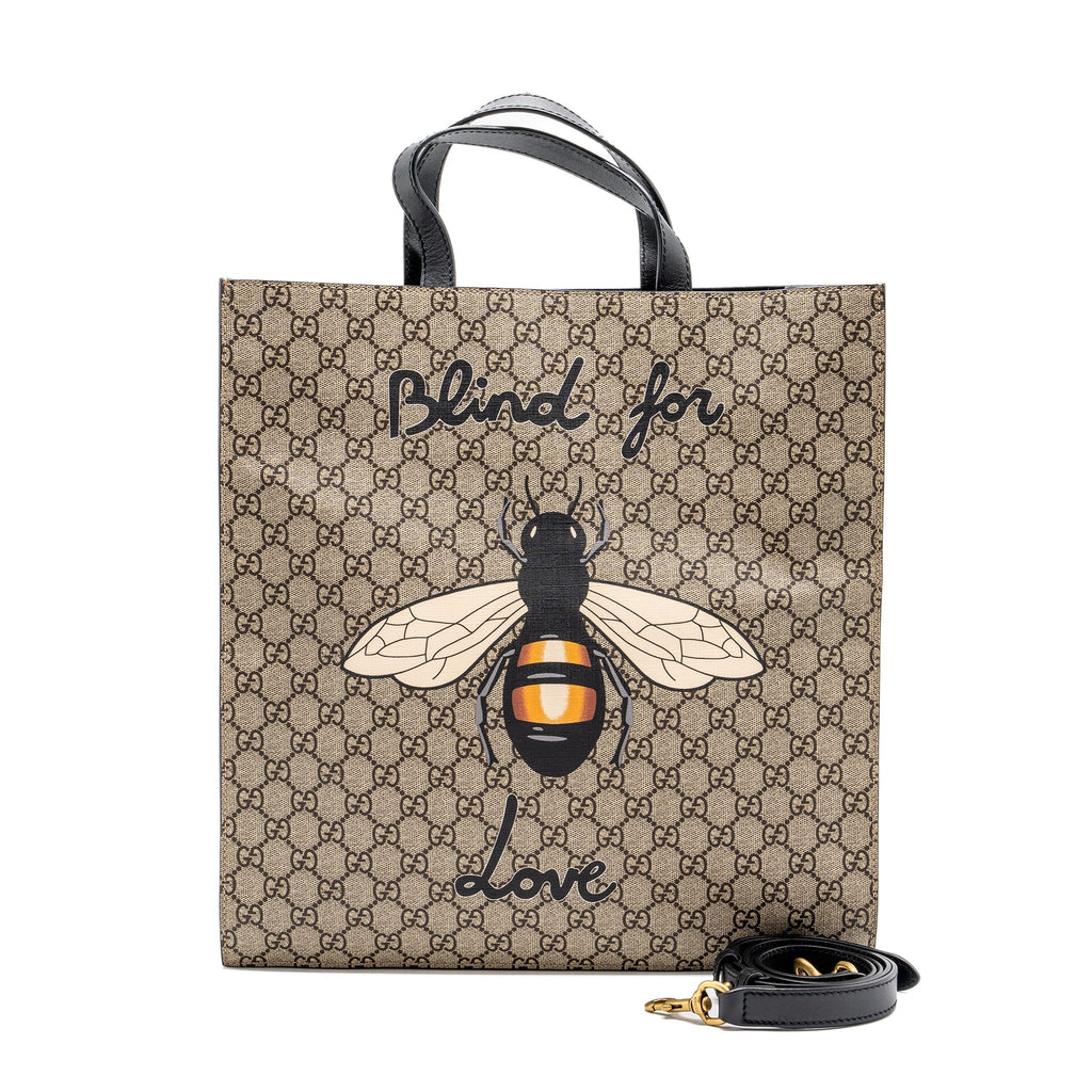 Gucci blind for love tote bag GG supreme canvas black/ multicolour