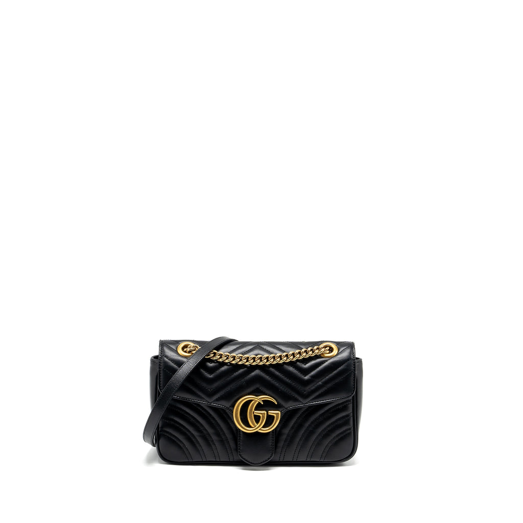 Gucci Small GG Marmont Shoulder Bag calfskin Black