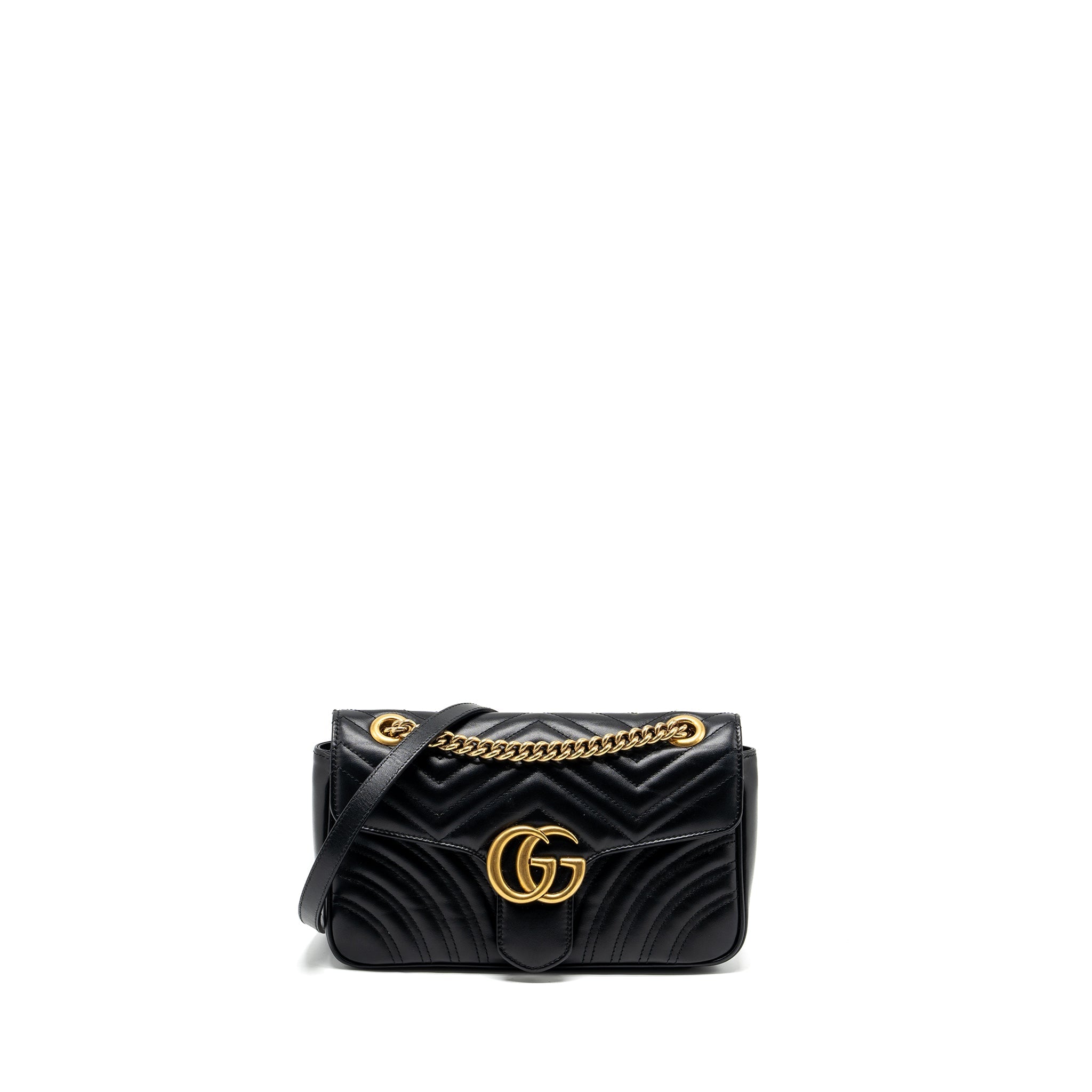 Gucci Small GG Marmont Shoulder Bag calfskin Black