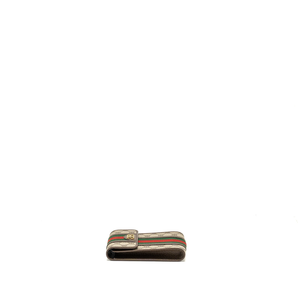 GUCCI x BALENCIAGA The Hacker Project Phone Crossbody Bag Canvas/Leather Brown/Multicolour