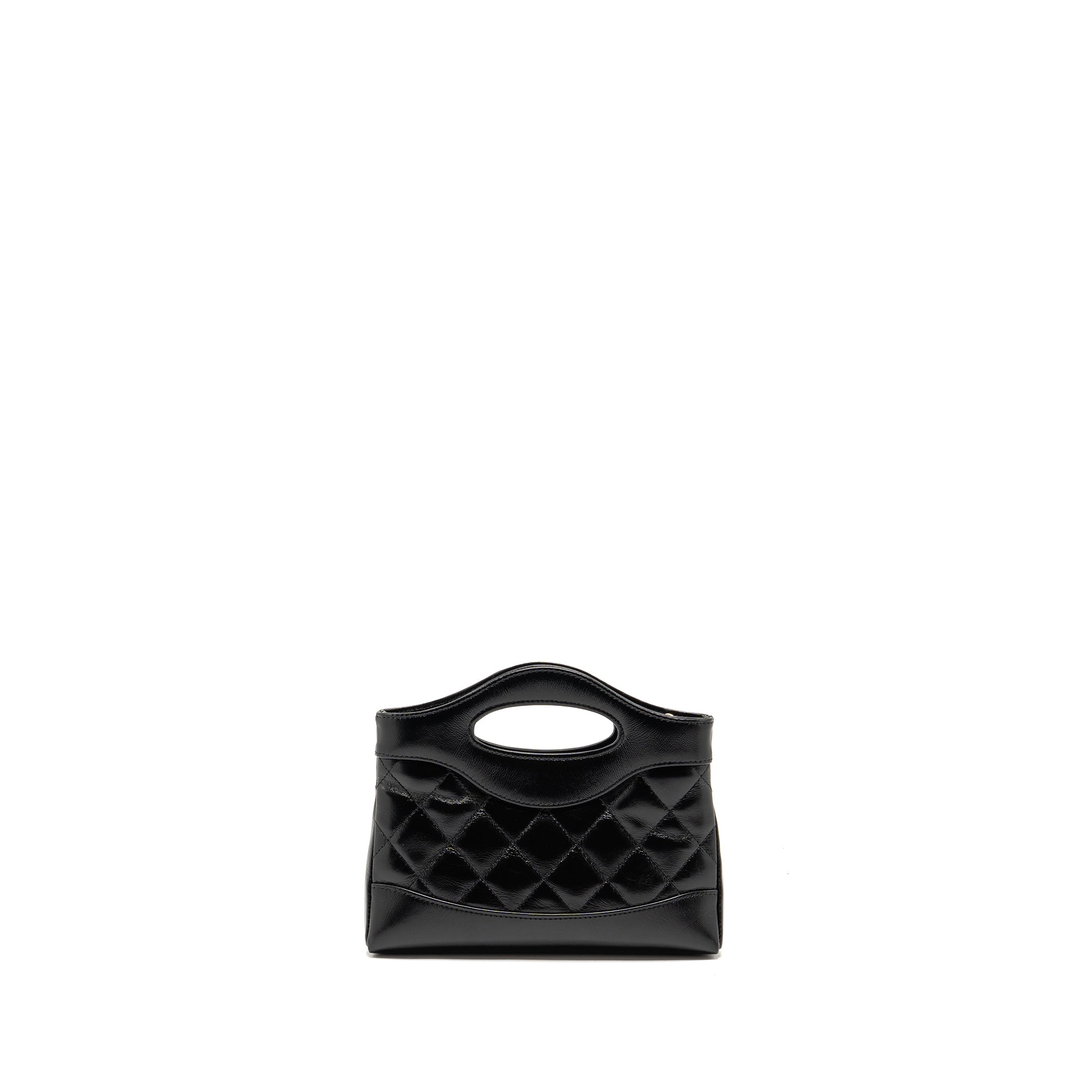 Chanel Mini 31 Clutch with Chain shiny lambskin black L (microchip)