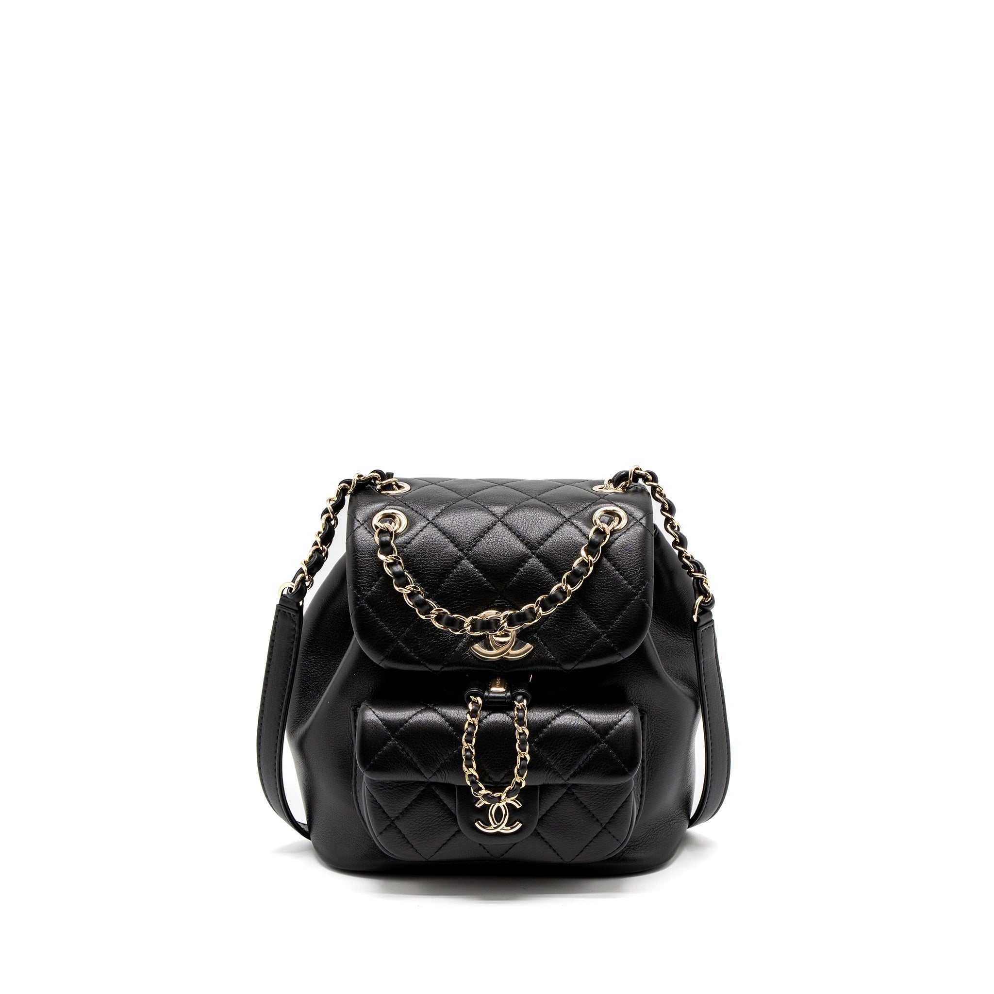 Chanel 23C Duma Mini Backpack Calfskin Black L (Microchip)