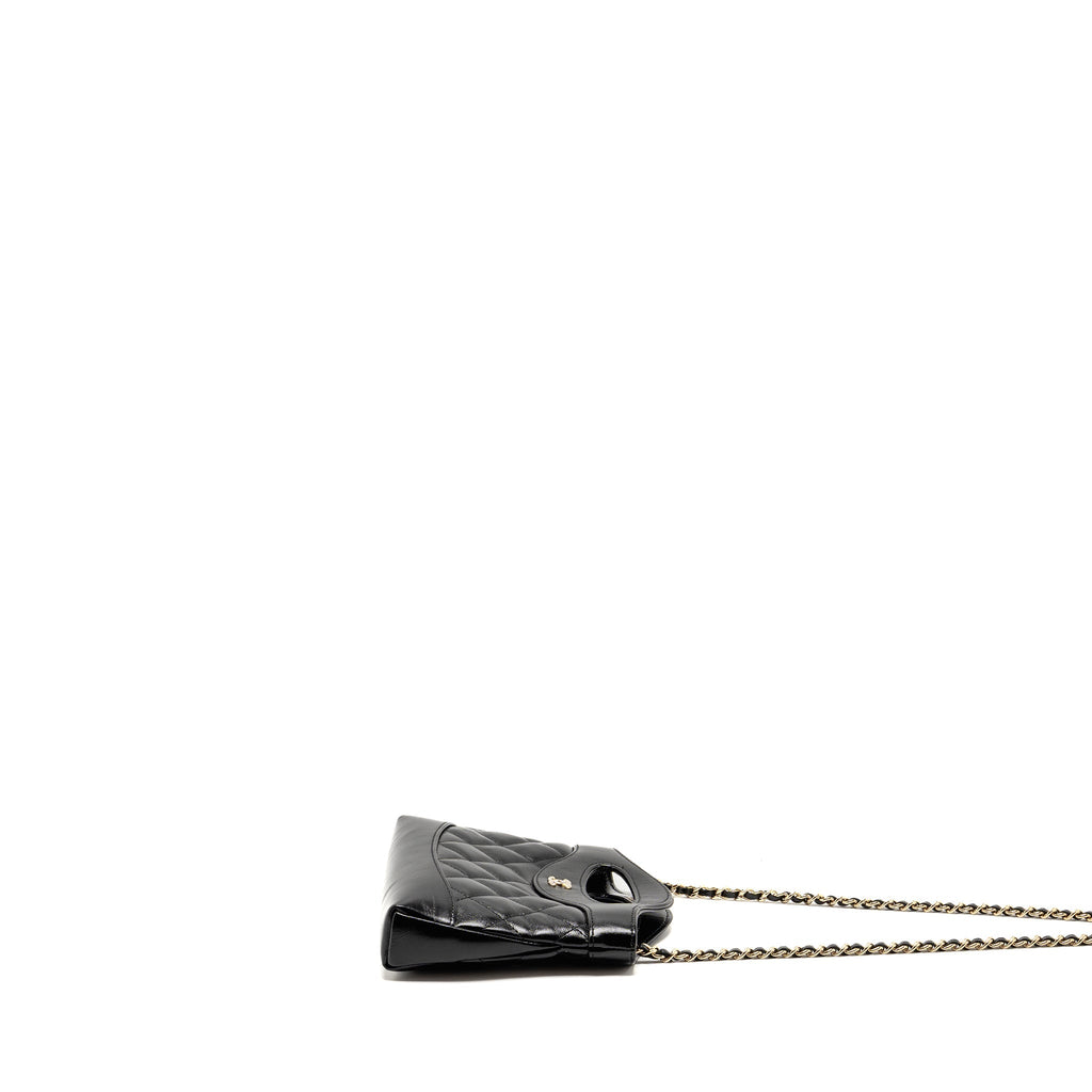 Chanel Mini 31 Clutch with Chain shiny lambskin black L (microchip)