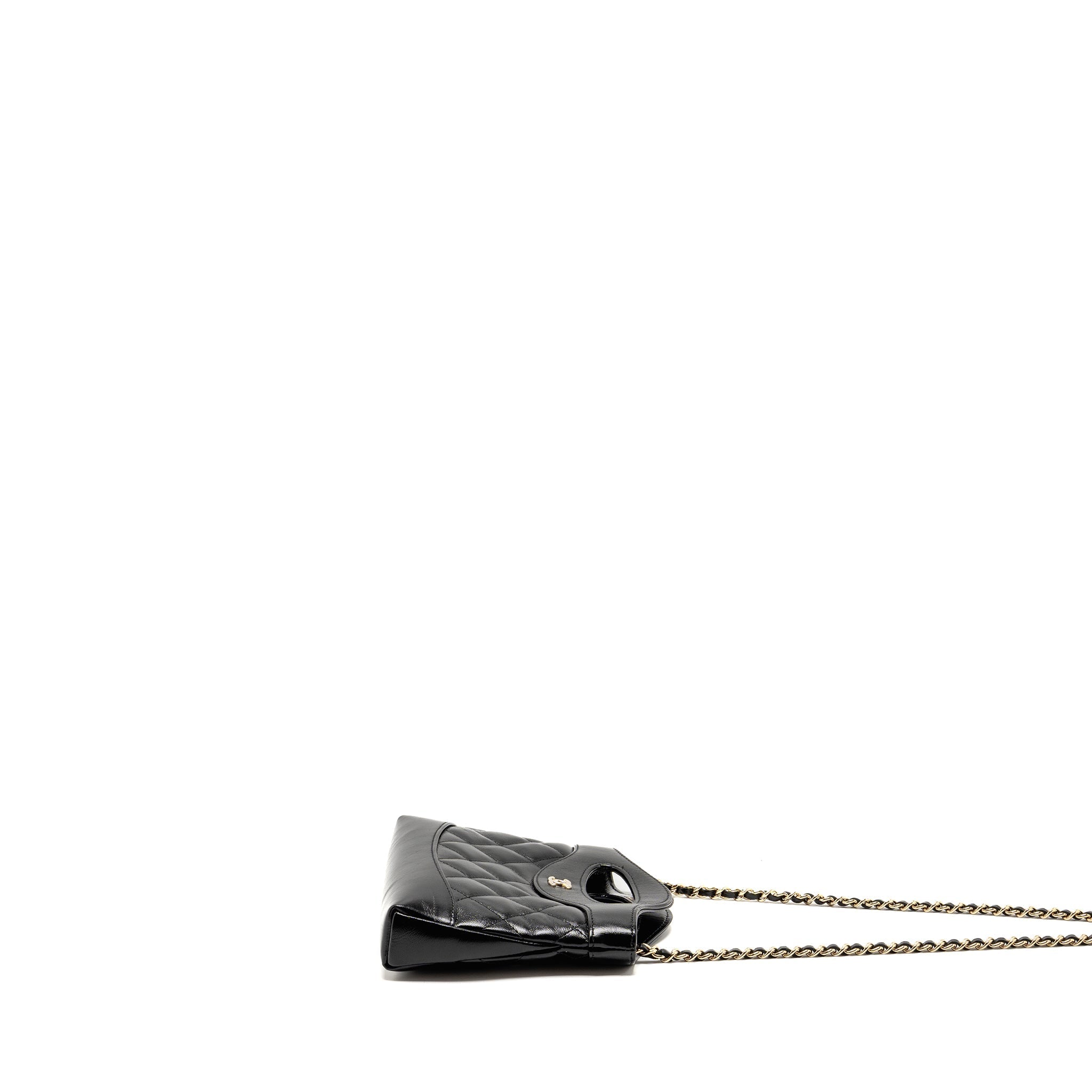 Chanel Mini 31 Clutch with Chain shiny lambskin black L (microchip)