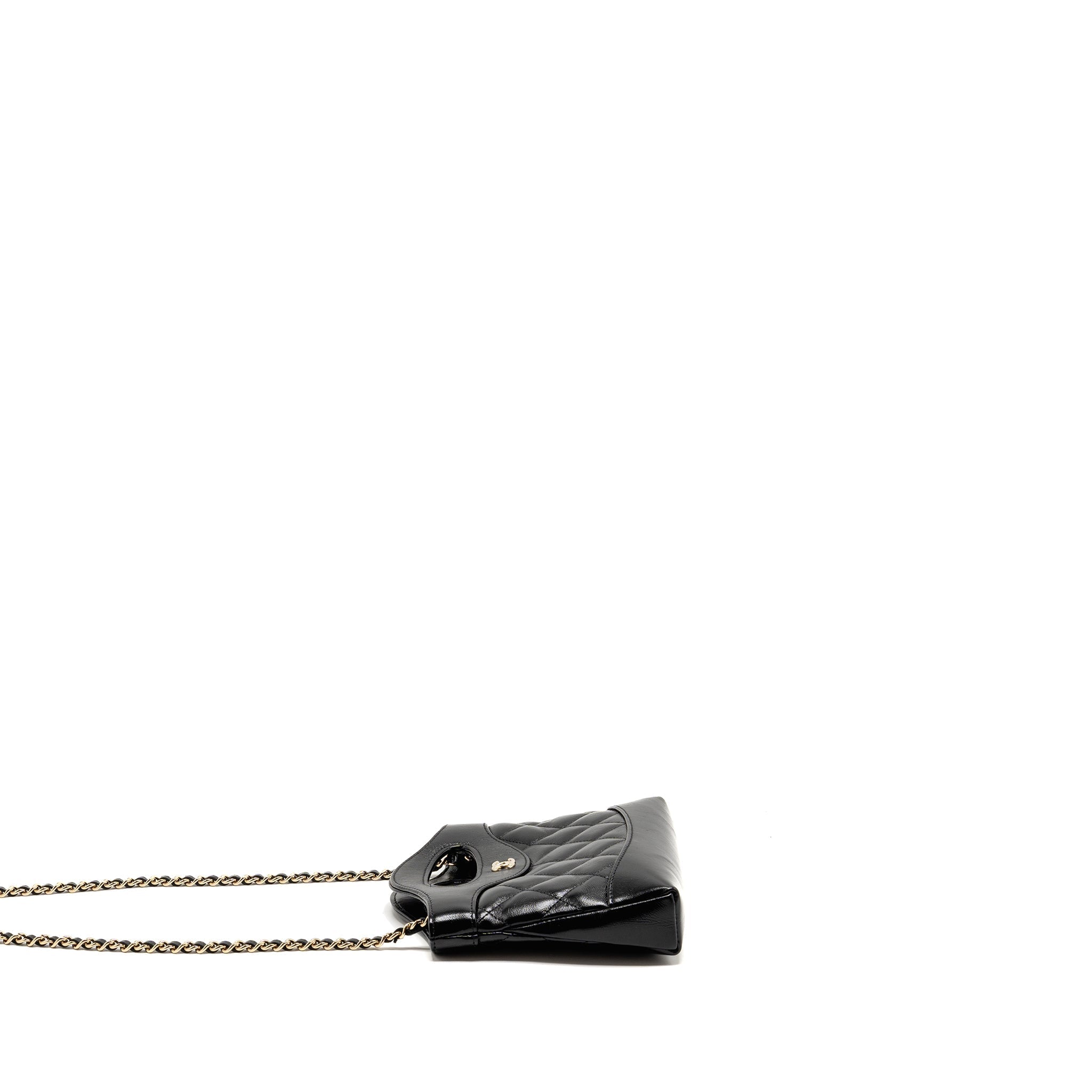 Chanel Mini 31 Clutch with Chain shiny lambskin black L (microchip)