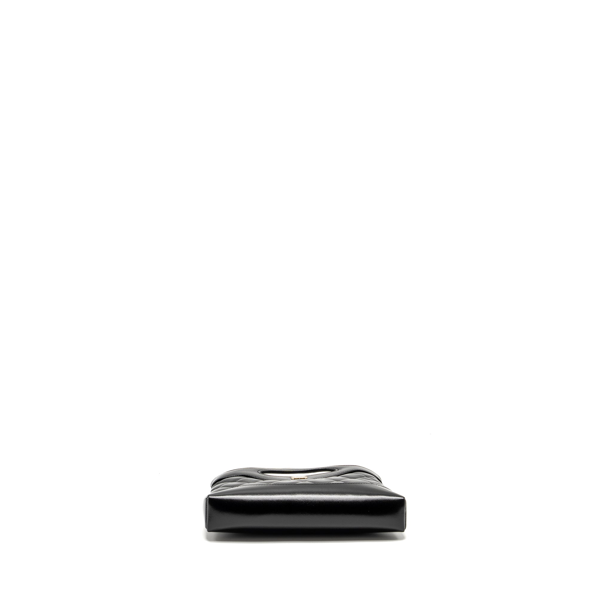 Chanel Mini 31 Clutch With Chain Shiny Calfskin Black L (Microchip)