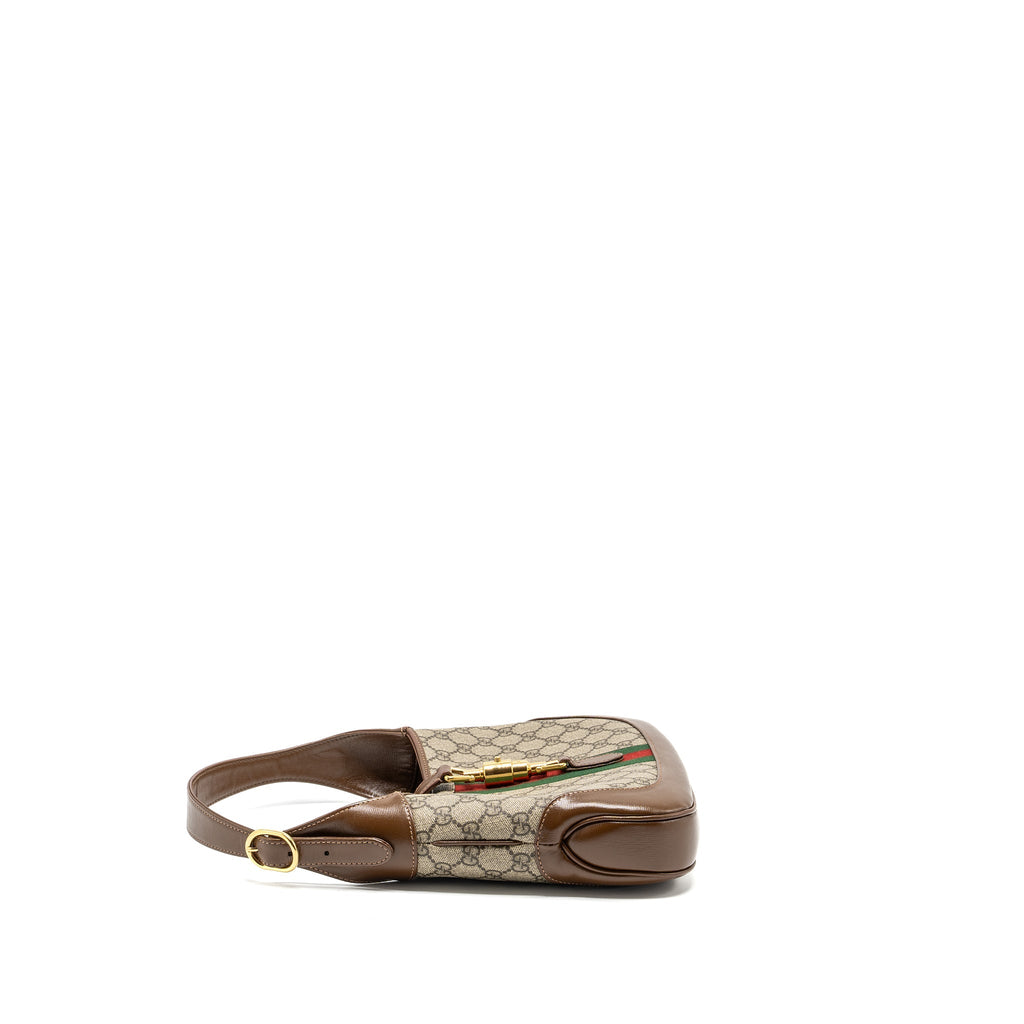Gucci jackie 1961 small shoulder bag GG supreme Canvas /Calfskin Brown/multicolour