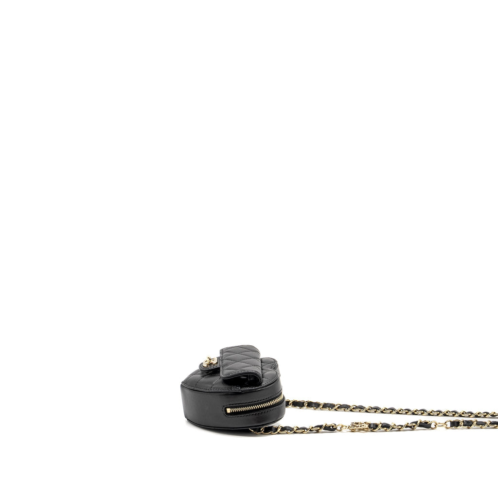 Chanel 22S Heart Belt Bag Lambskin Black L