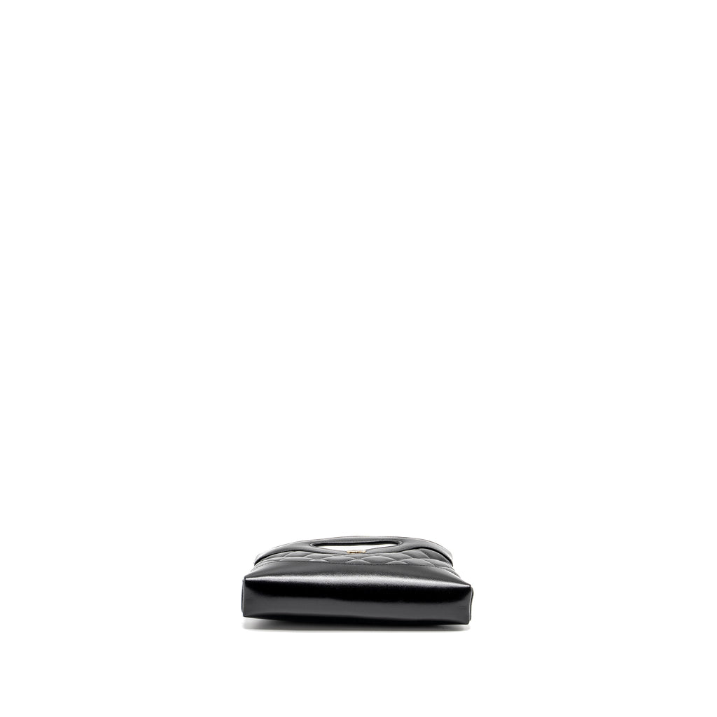 Chanel Mini 31 Clutch with Chain Shiny Lambskin Black L (Microchip)
