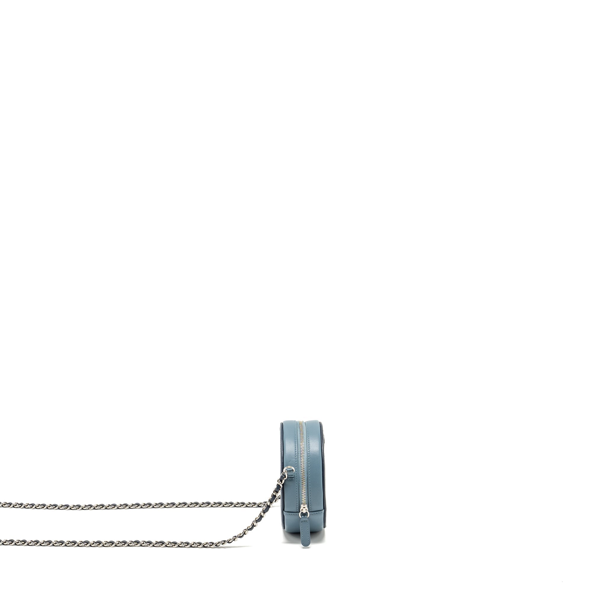 Chanel Round clutch with chain lambskin multicolour blue