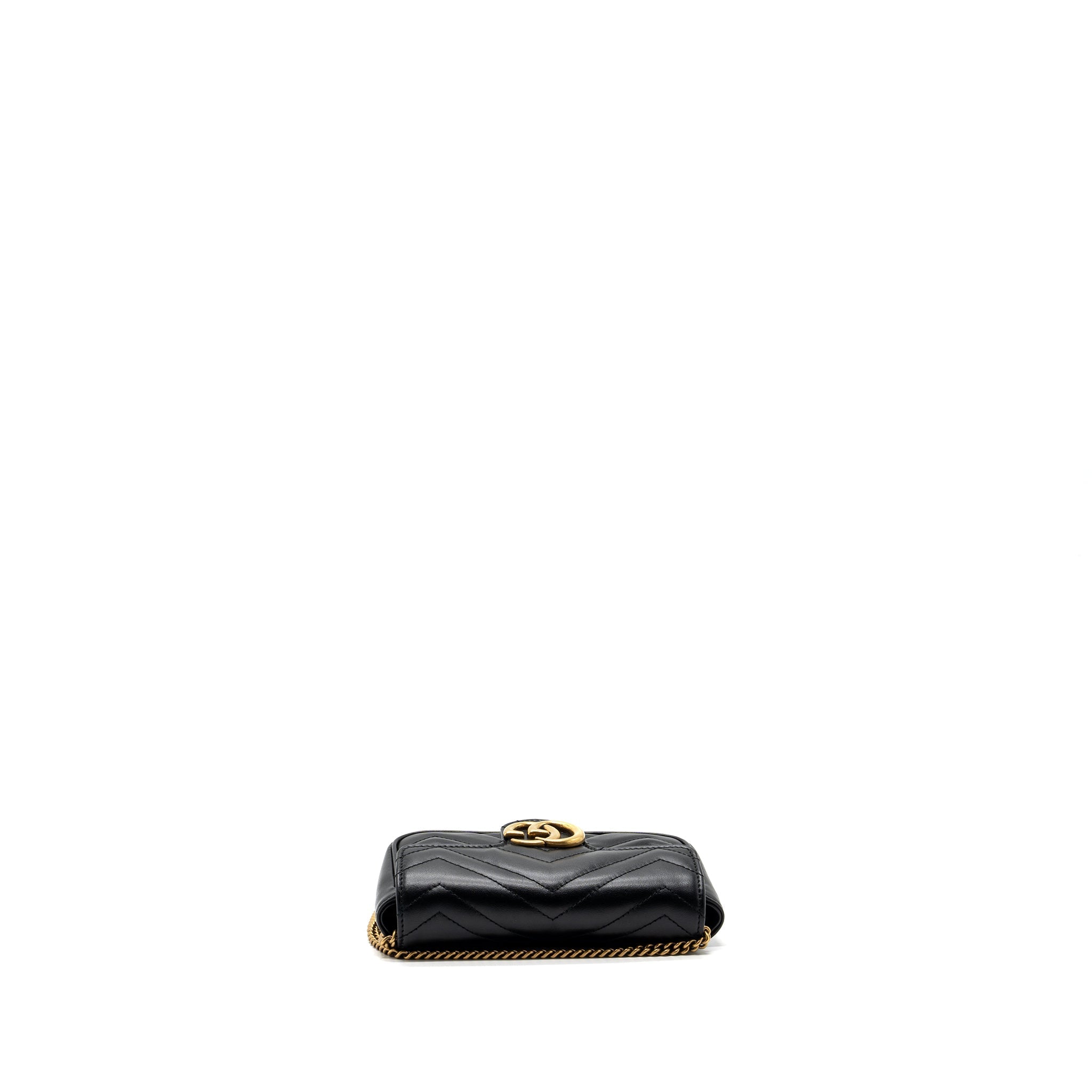 Gucci GG marmont super mini bag calfskin black