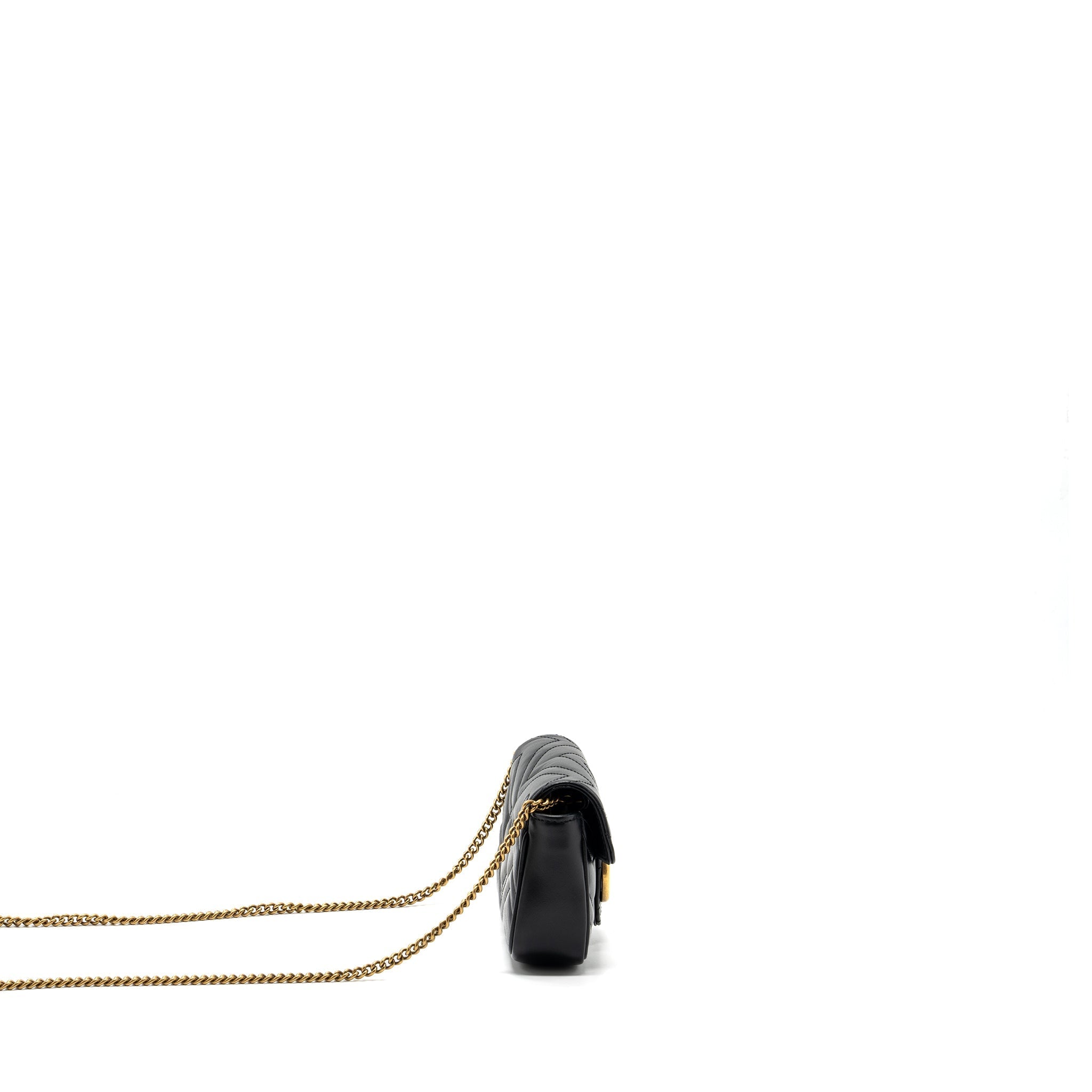 Gucci GG marmont super mini bag calfskin black