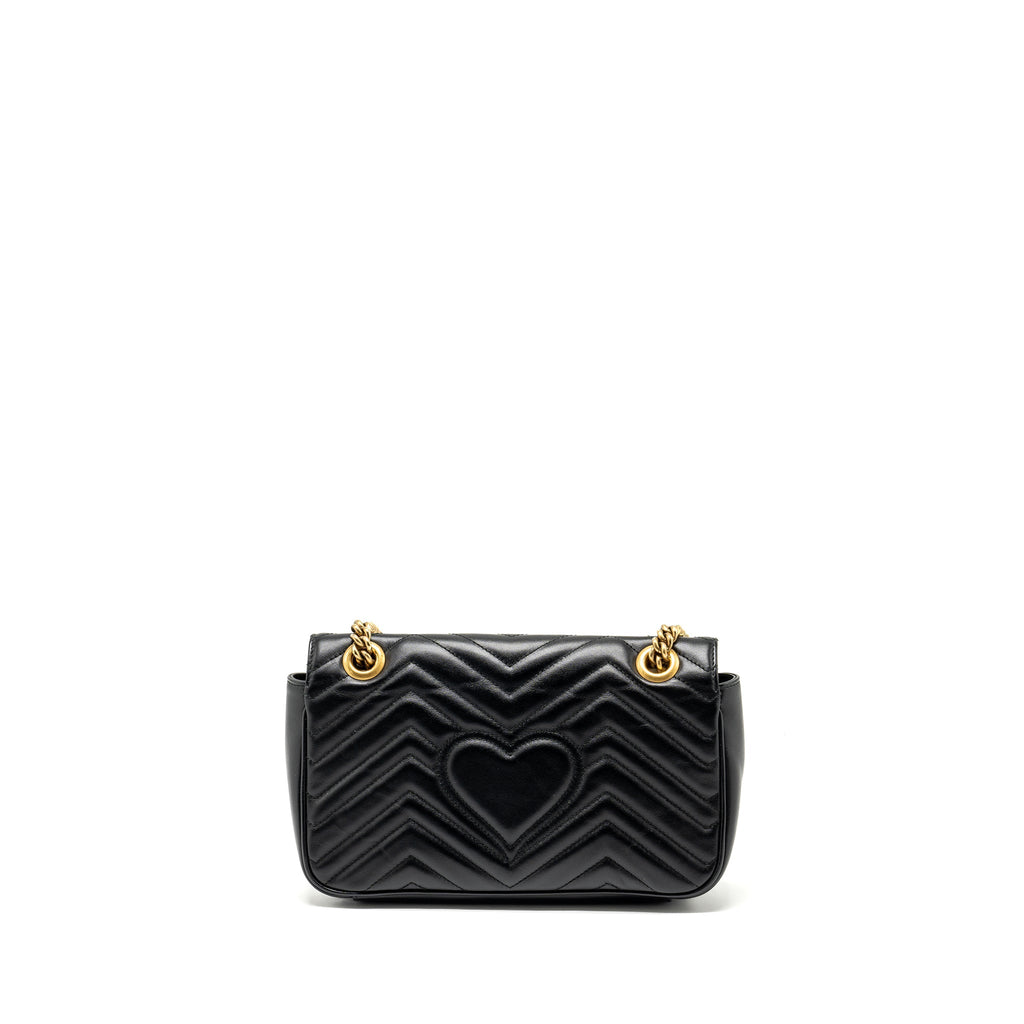 GUCCI SMALL GG MARMONT BAG CALFSKIN BLACK