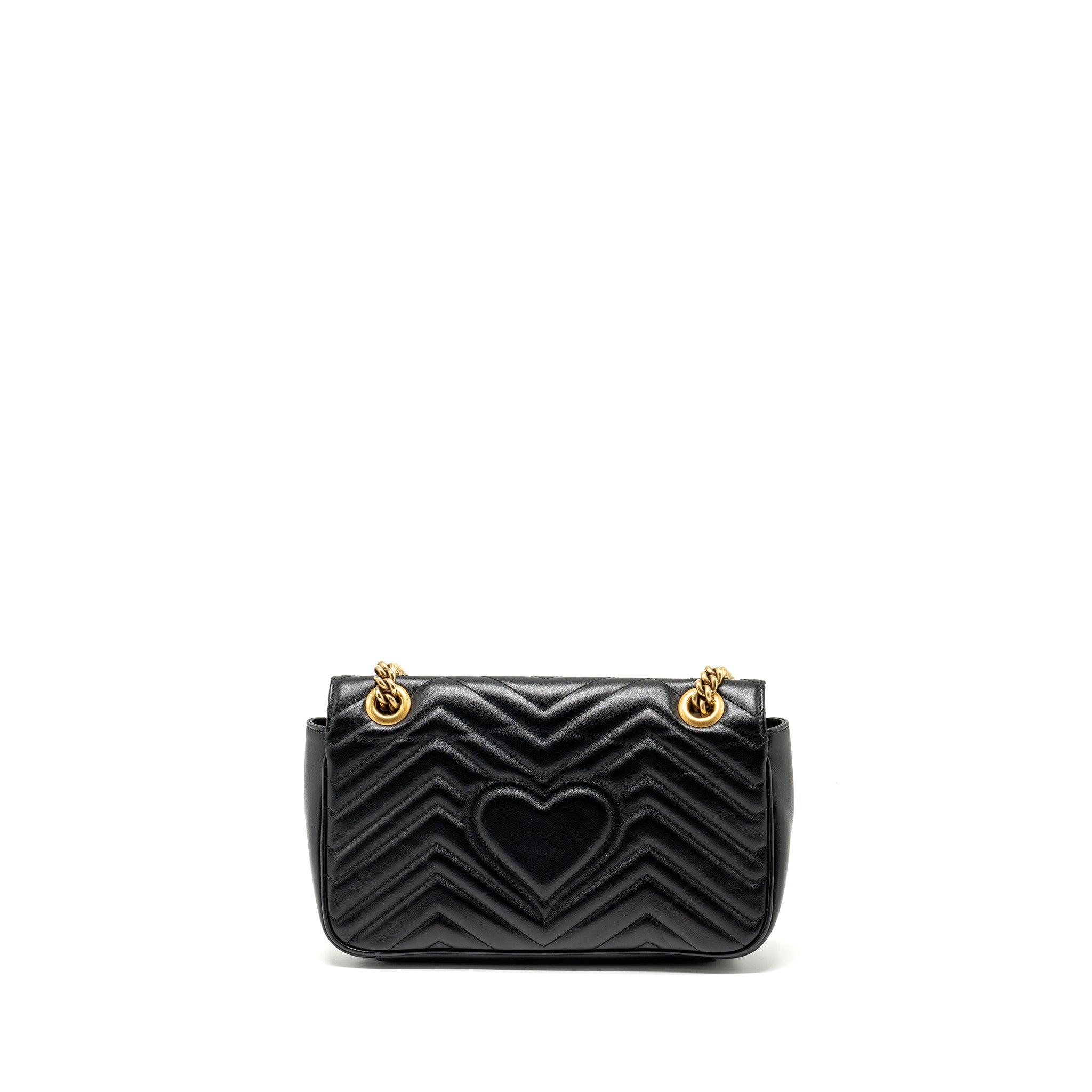 GUCCI SMALL GG MARMONT BAG CALFSKIN BLACK