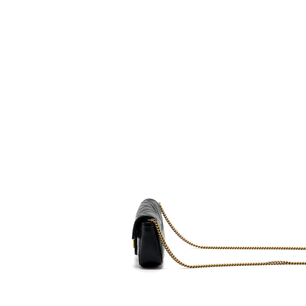 Gucci GG marmont super mini bag calfskin black