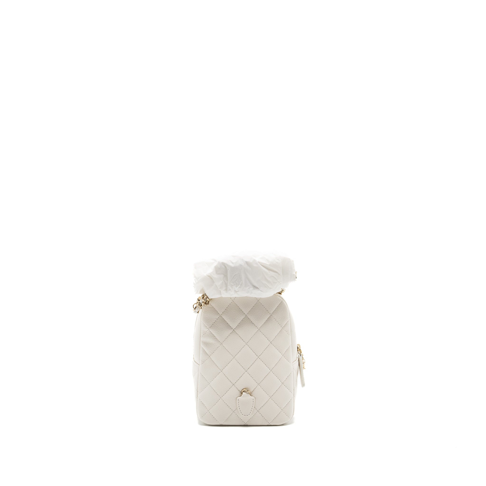 Chanel 24C Mini Backpack/Crossbody Bag Caviar White L (Microchip)