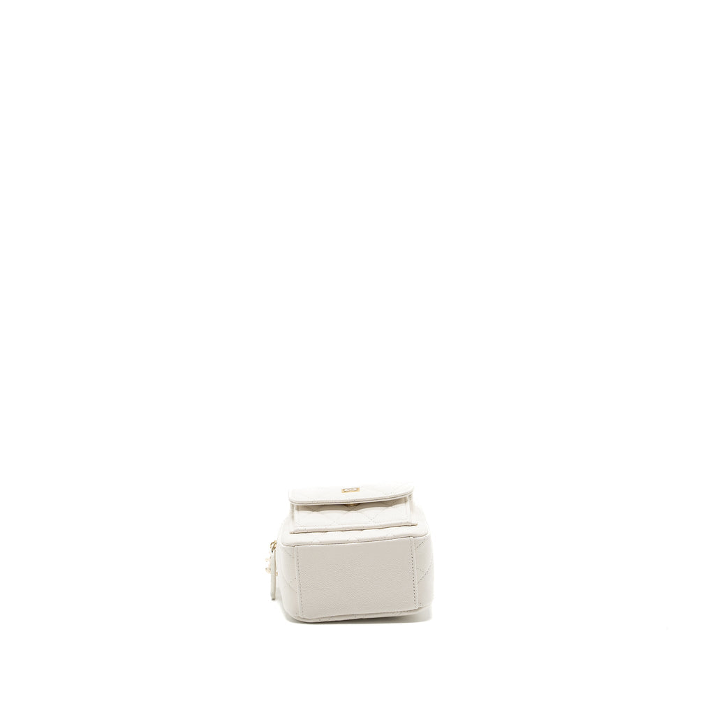 Chanel 24C Mini Backpack/Crossbody Bag Caviar White L (Microchip)