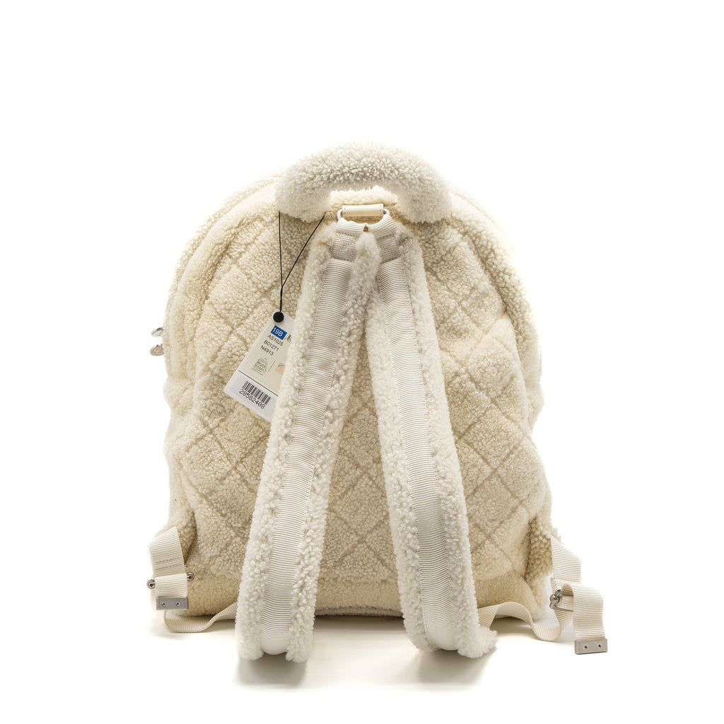 Chanel 19B Backpack Shearling White/Multicolour