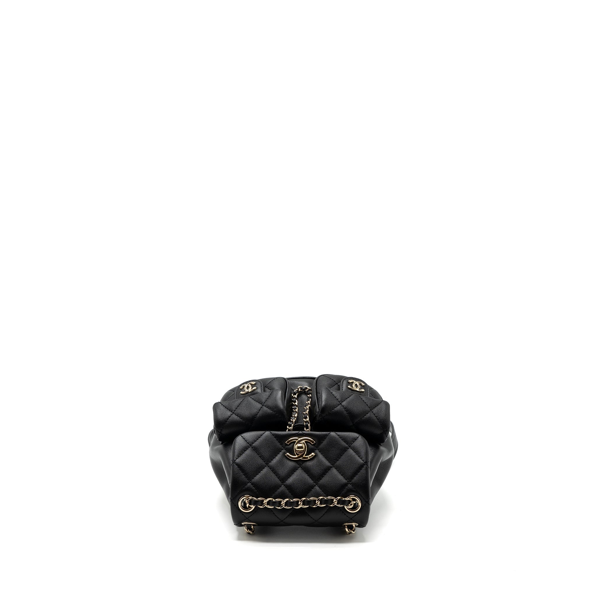 Chanel 23A mini triple pack backpack calfskin black L (microchip )