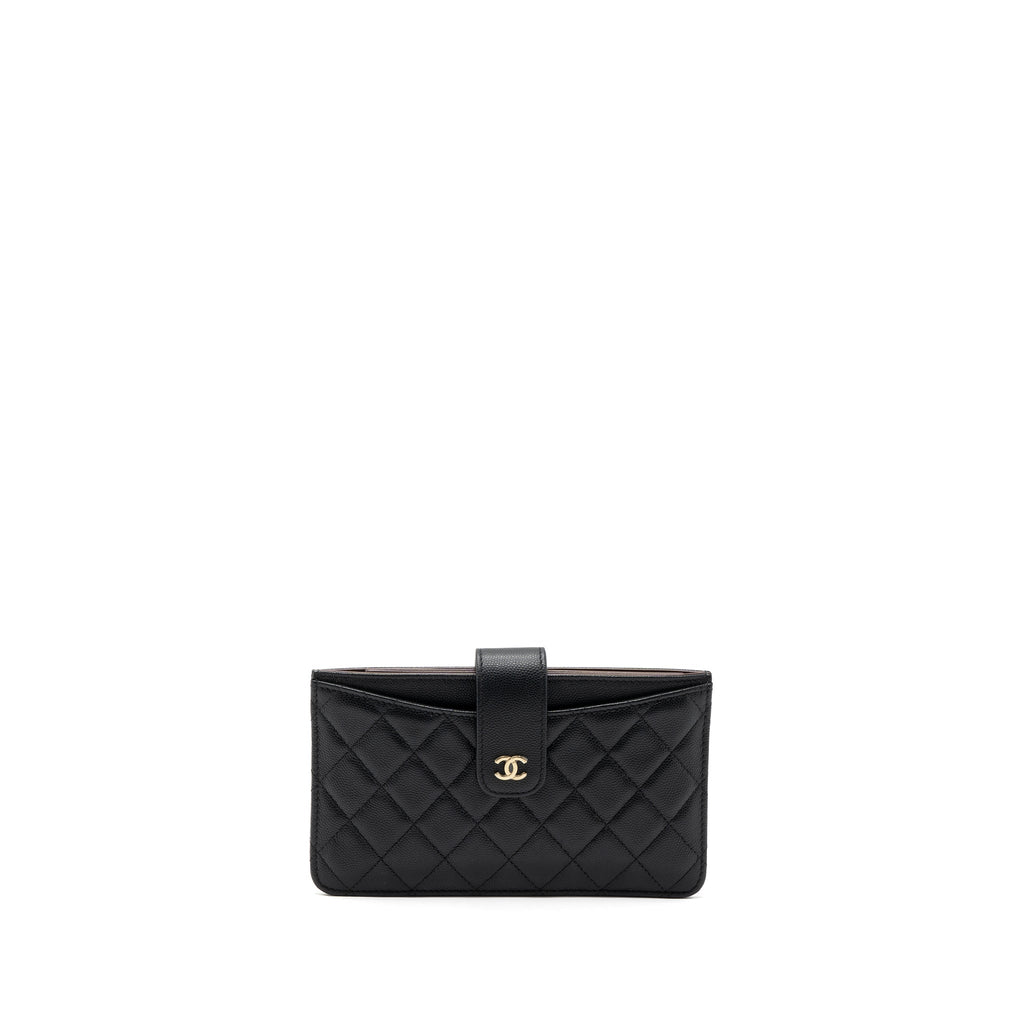 Chanel Clutch Wallet Caviar Black L