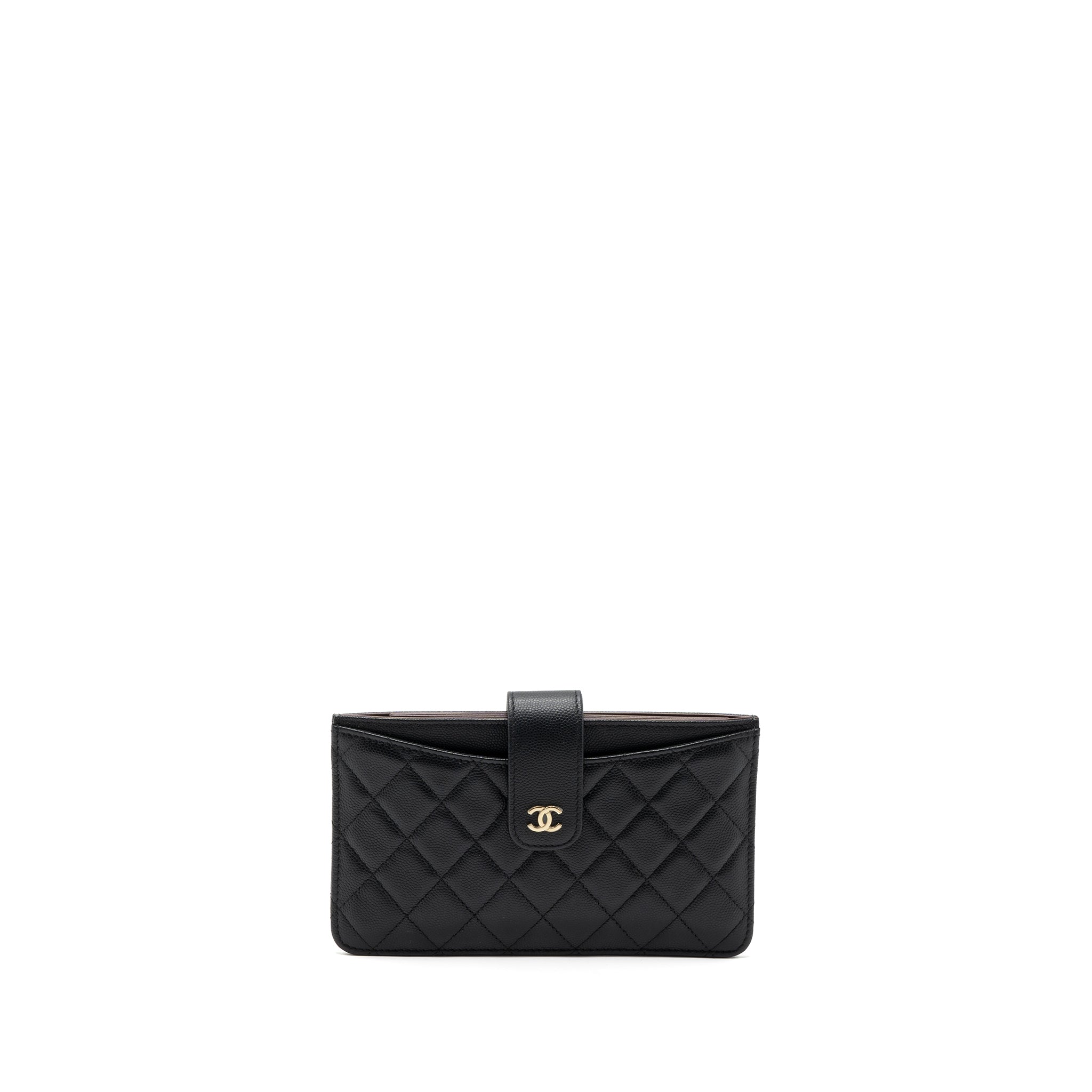 Chanel Clutch Wallet Caviar Black L
