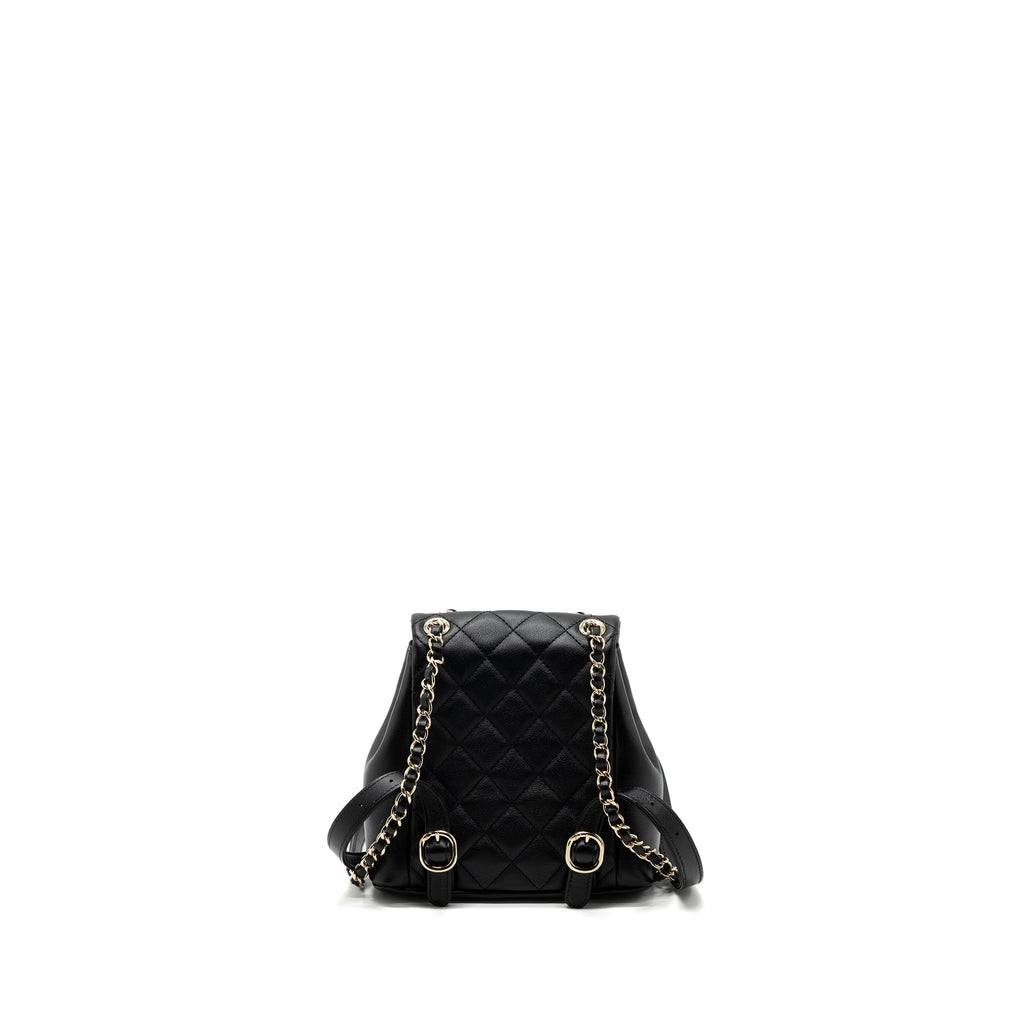 Chanel 23A mini triple pack backpack calfskin black L (microchip )