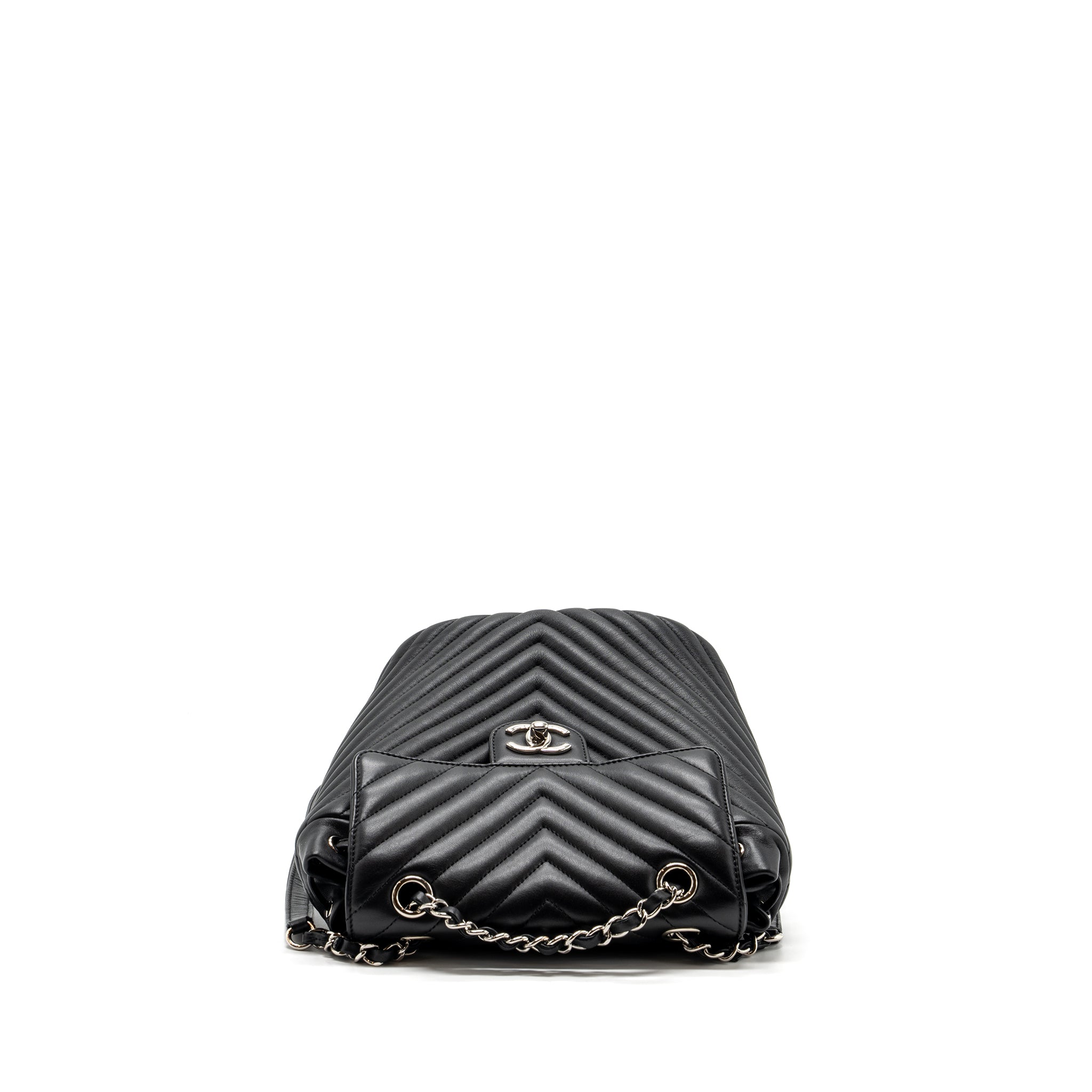 Chanel Small Urban Spirit  Backpack Chevron Calfskin Black