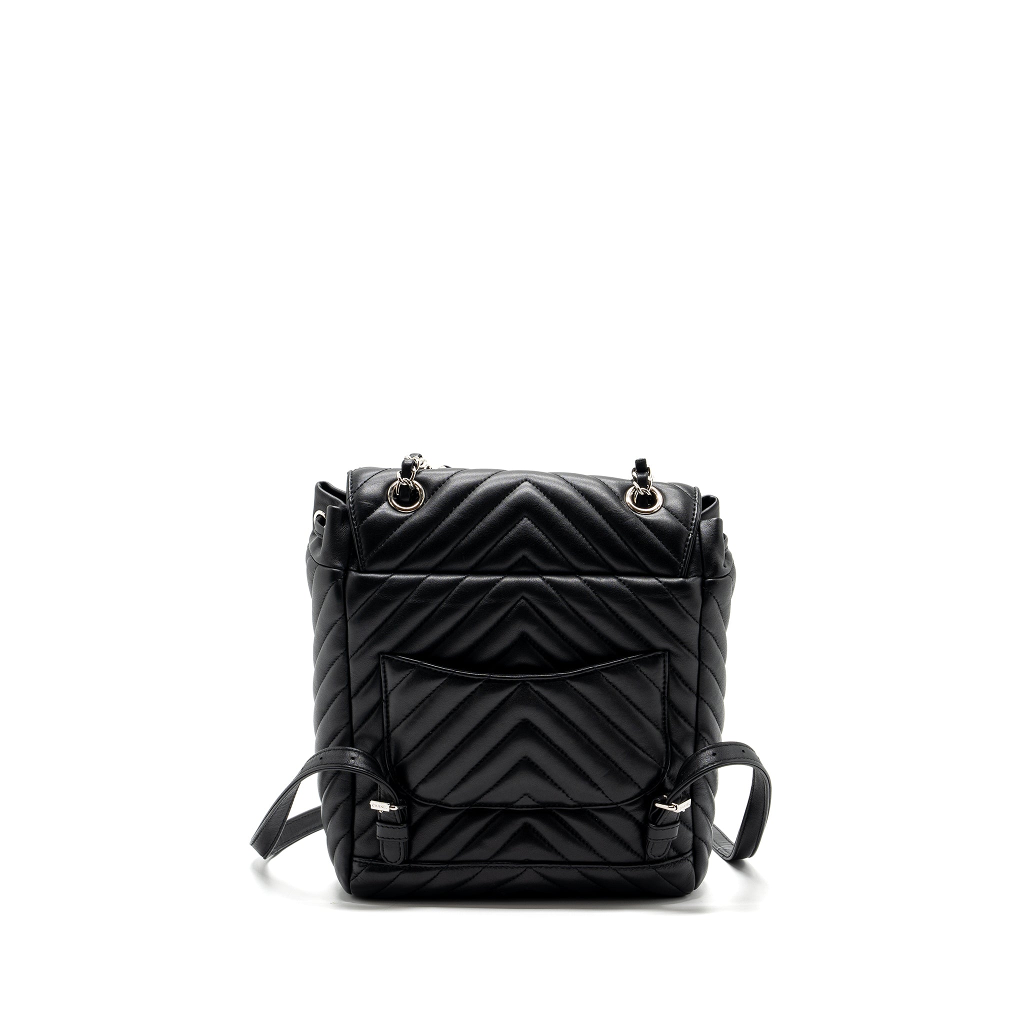 Chanel Small Urban Spirit  Backpack Chevron Calfskin Black