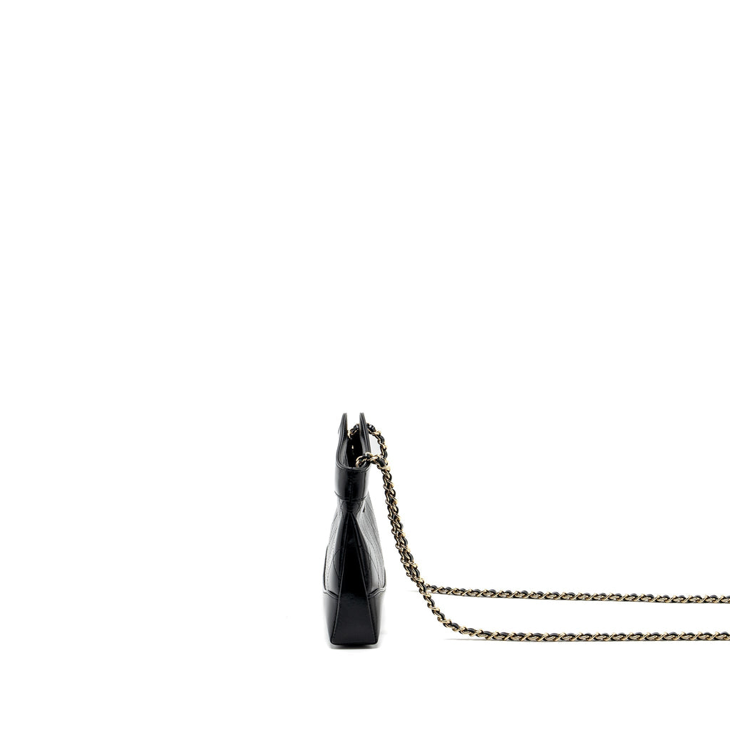 Chanel 24C mini 31 clutch with chain shiny calfskin black L (microchip)