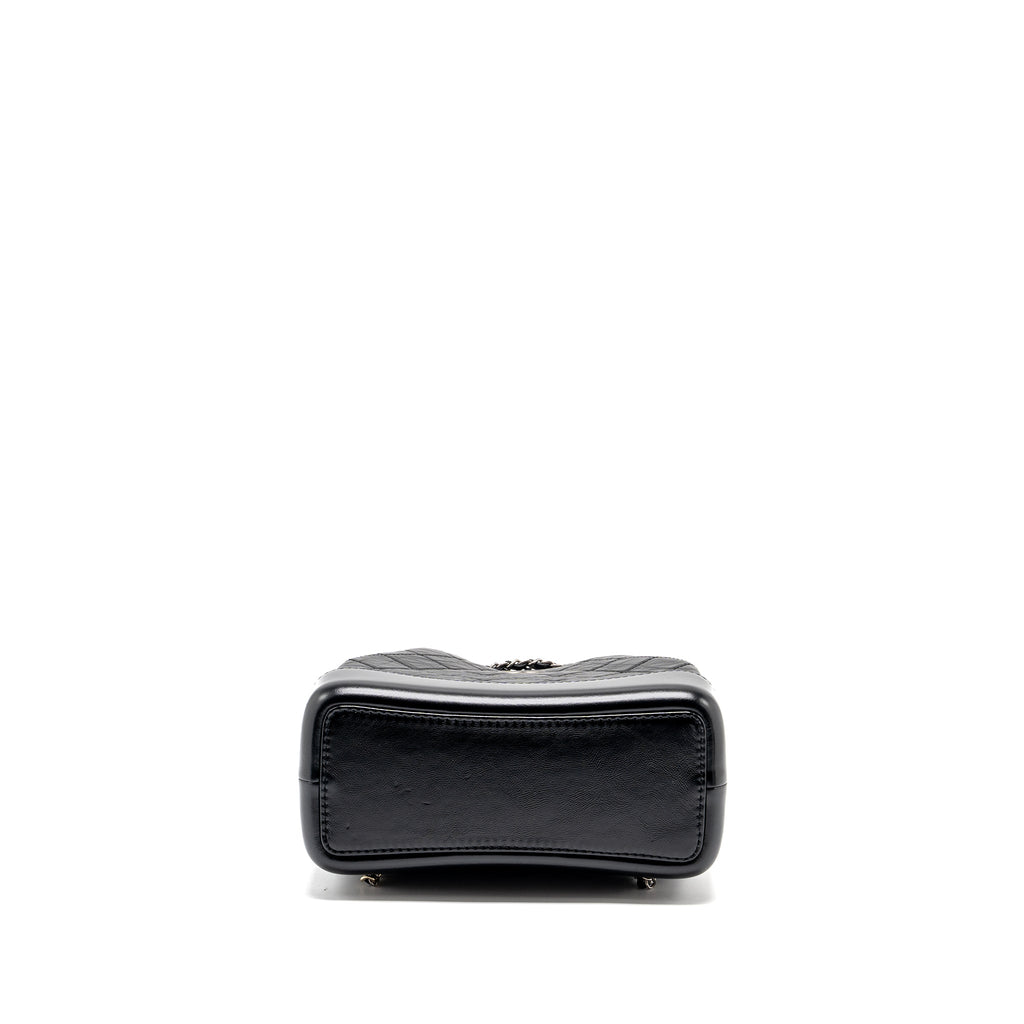 Chanel Small Gabrielle Backpack Aged Calfskin Black Multicolour colour Hardware (Microchip)