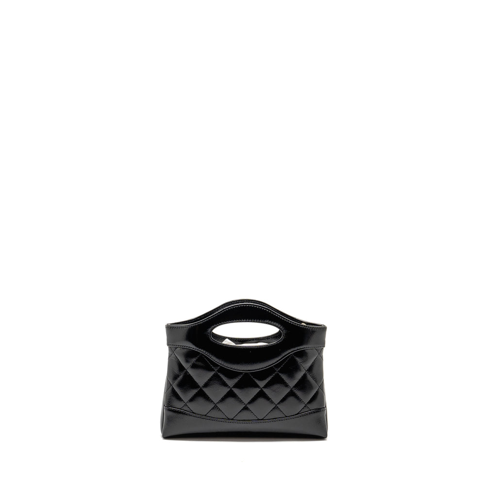 Chanel Mini 31 Clutch with Chain Shiny Calfskin Black L (Microchip)