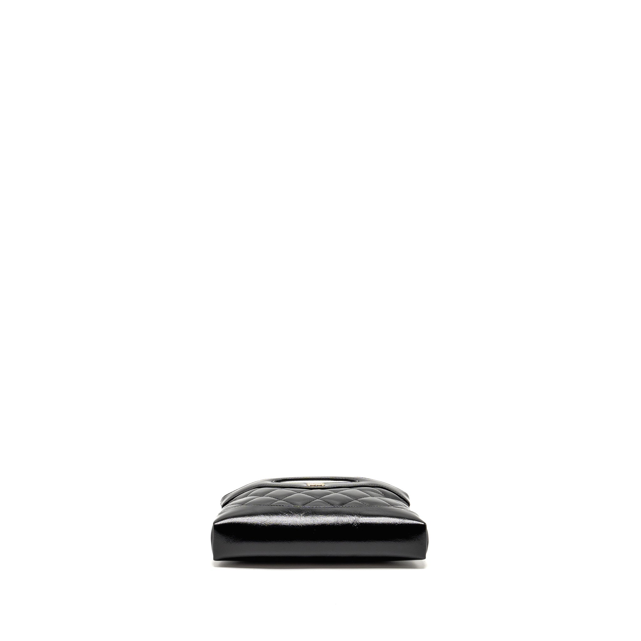 Chanel Mini 31 Clutch with Chain Shiny Calfskin Black L (Microchip)