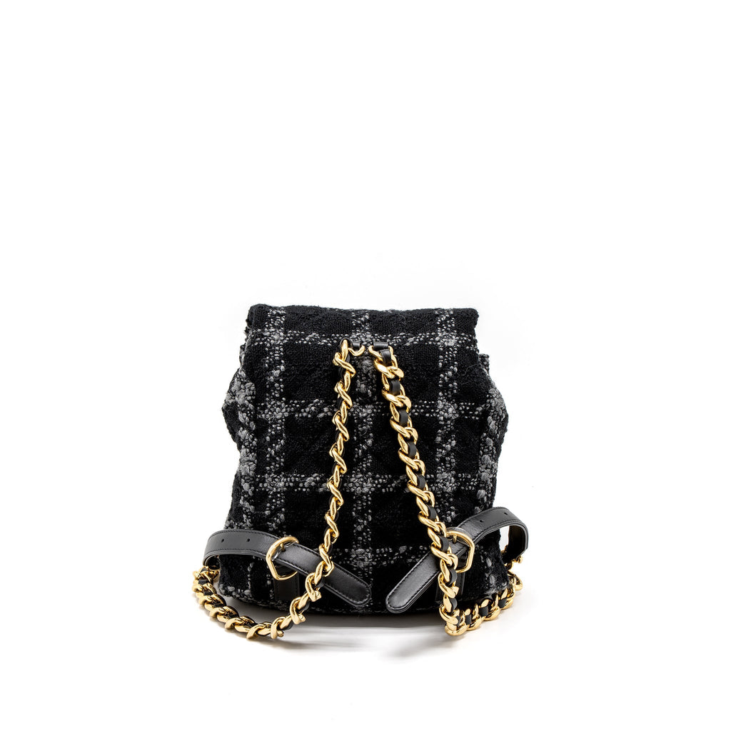 Chanel Duma Backpack Tweed Multicoloured Brushed  (Microchip)