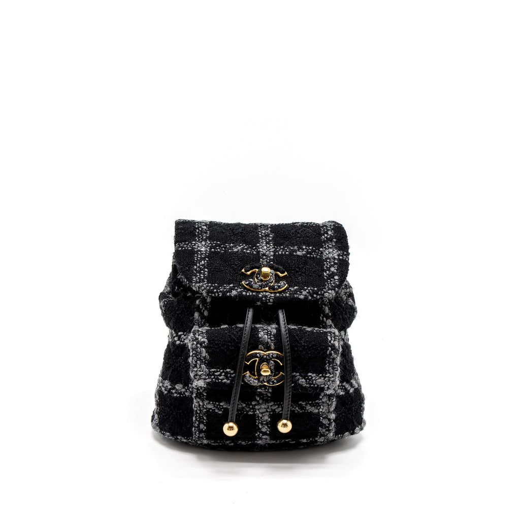 Chanel Duma Backpack Tweed Multicoloured Brushed  (Microchip)